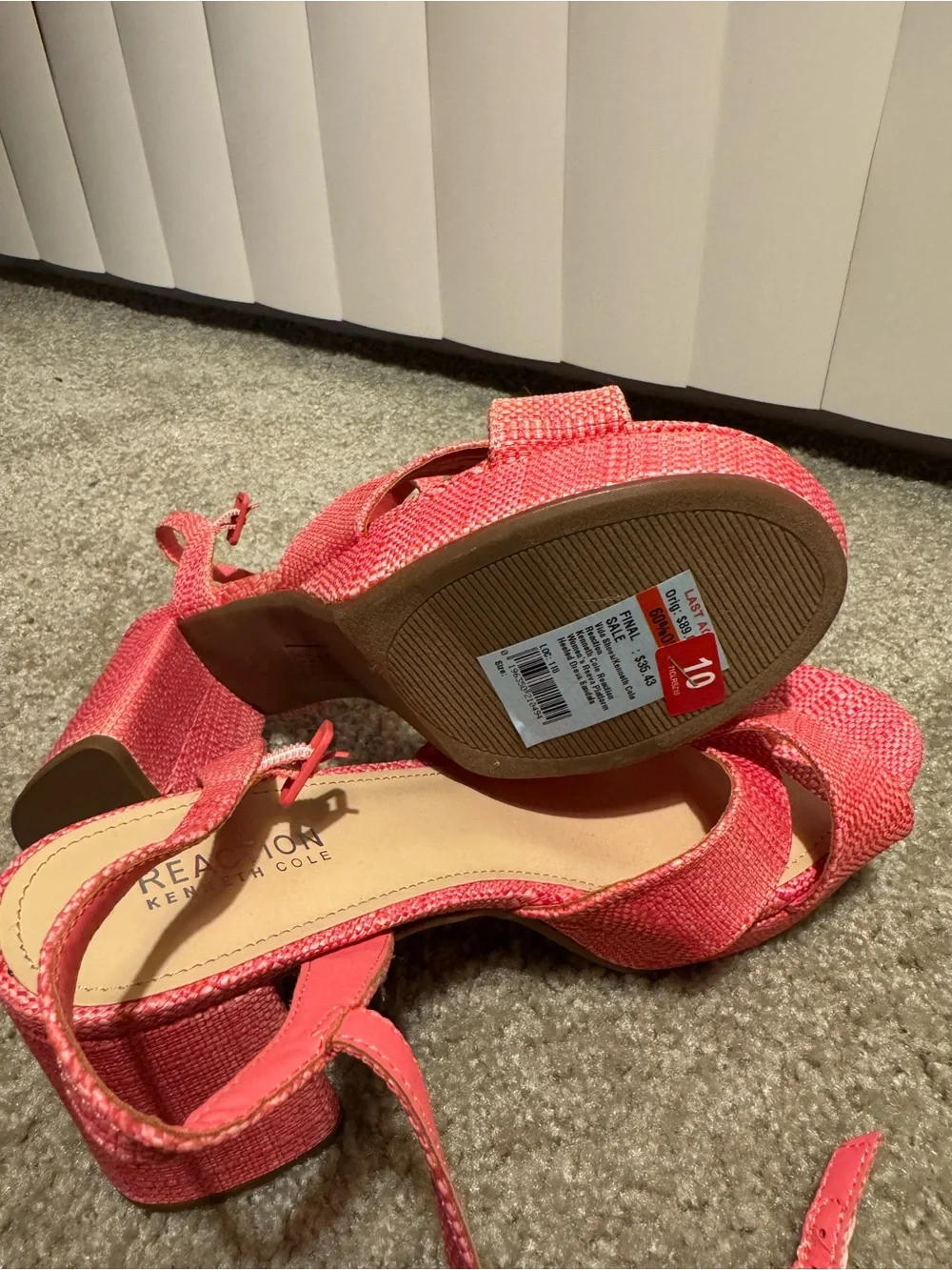 Women’s Coral Woven Slingback Block Heels